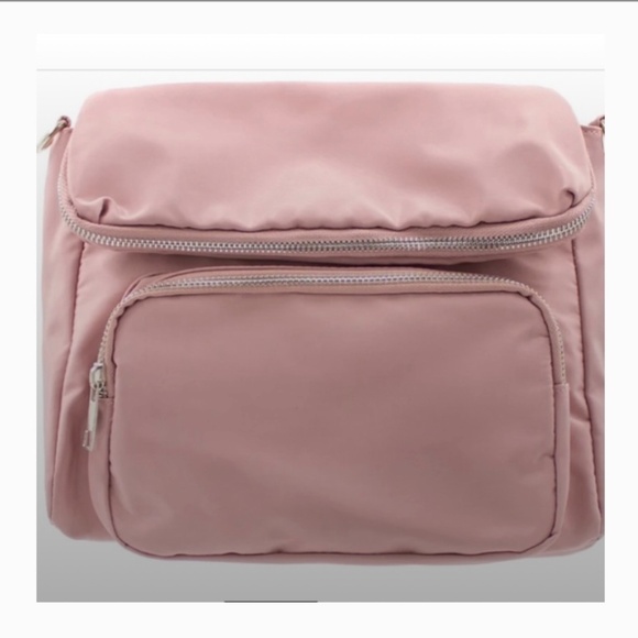 K. Carroll Nylon Messenger Crossbody or Shoulder Bag in Pink - NWT - Picture 2 of 7